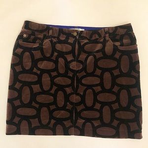 Boden Velvet Mini Skirt